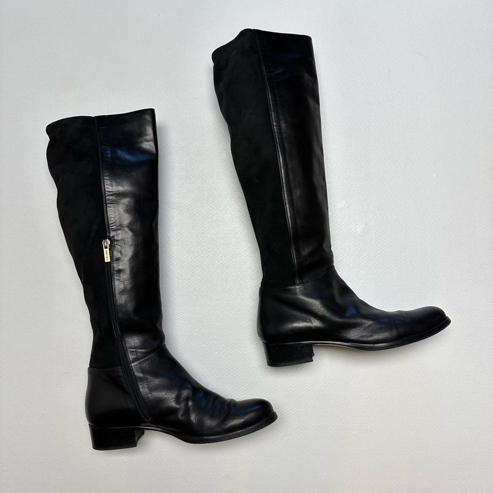 Jimmy Choo Suede and Vachetta Leather Boots Black Size 40 EUC